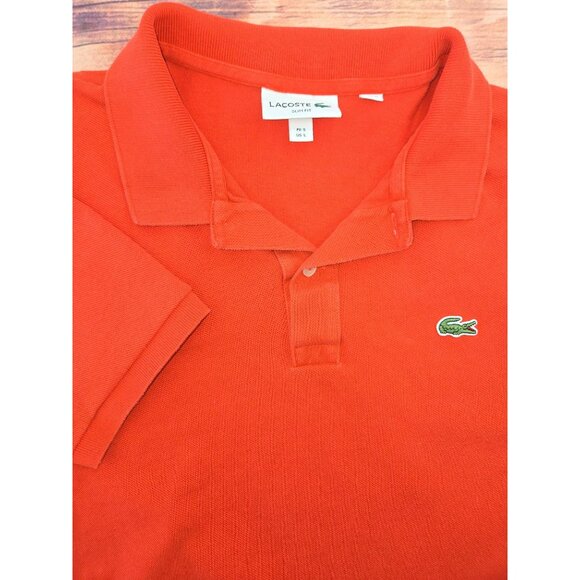 Lacoste Boys Slim Fit Polo Large Orange Cotton - Picture 4 of 8